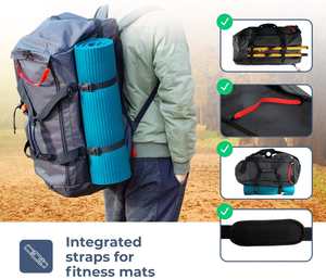 Mochila Deportiva de Gran Capacidad, Bolsa de Viaje, Resistente al Agua, de Poliéster, para Gimnasio, Entrenamiento, Almacenamiento al Aire Libre - Product Image 4