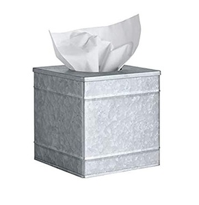 Porte-boîte à mouchoirs élégant en métal avec design à fond ouvert pour un remplacement et une entretien faciles des mouchoirs - Product Image 5