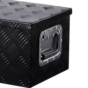 Boîte à outils robuste en aluminium pour benne de camion avec poignée latérale rayée, serrure et rangement pour clés - Product Image 6