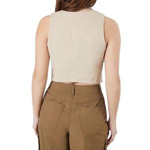 Chaqueta Acolchada Informal para Mujer, Diseño Nuevo, Tejida, Transpirable, Cómoda, de Moda, Personalizada, de Manga Corta - Product Image 3