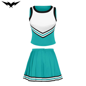 Diseña Tu Propio Uniforme de Porristas, Uniformes Personalizados de Spandex para Mujer con Brillantes Pedrerías AB para Unisex - Product Image 5