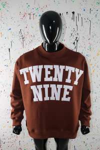 Sweat-shirt à col montant TWENTY NINE BROWN 100% BLANC avec broderie appliquée, col large, CLUSH SPORTS - Product Image 3