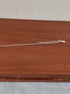 Pulseras de Plata de Ley 925 con Diamantes, Joyería Minimalista para Mujer, Cadena Delicada con Acabado Pulido, Regalo - Product Image 3