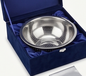 Stainless Steel Colander With Perforated Design Durable <b>Kitchen</b> Strainer For Fruits Vegetables Elegant Kitchenware Essentials - Product Image 6
