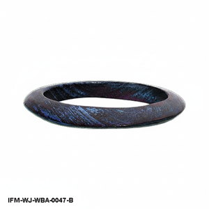 Bracelet en bois artisanal vintage, finition marbrée galaxie, bijou ethnique d'exception - Product Image 1