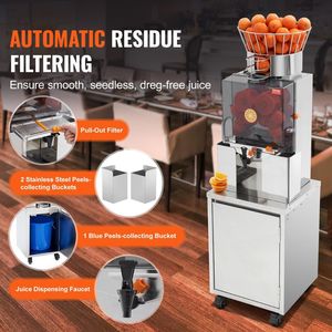 Presse-agrumes automatique commercial 120W en acier inoxydable avec robinet d'écoulement, capable de traiter 25 oranges/minute - Product Image 4