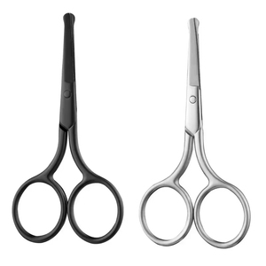1 <b>Pc</b> Stainless Steel Nose Hair <b>Mini</b> Small Scissors Eyelash Facial Hair Straight Round Tip For Safe Grooming Hair Scissors - Product Image 5