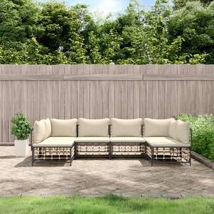 Ensemble de salon de jardin anthracite beige - Product Image 1
