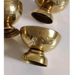 Diseño exclusivo, hecho a medida, lo último en artículos de cocina de 2 piezas para decoración de mesa de bodas, portahuevos de latón. - Product Image 5