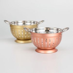 Passoires en acier inoxydable - Résistantes à la chaleur, compatibles four et lave-vaisselle, sans BPA, pour égoutter les aliments chauds directement de l'eau bouillante - Product Image 1
