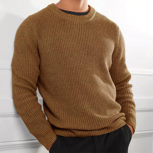 Men Customized Color Front Knitted Pullover Sweater Warm Soft Touch Cozy Winter Fit Modern Everyday Style Spandex/Cotton - Product Image 3
