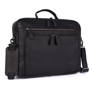 High Demand Black Leather Laptop <b>Bag</b> Sleeve Portable <b>Computer</b> Case Minimalist Business Travel Pouch From India - Product Image 4