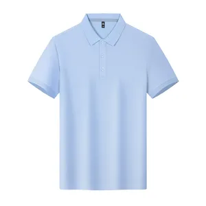 Polo de Algodón Azul Marino para Hombre, Manga Corta, Corte Regular, Color Sólido, Estilo Casual, Diseño de Cuello de Punto Piqué - Product Image 2