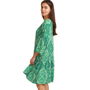 Mini vestido estampado para mujer, cómodo para el uso diario - Product Image 1