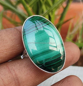 <b>Top</b> Grade Natural Malachite Ring, 925 Sterling <b>Silver</b> Ring, Malachite <b>Silver</b> <b>Women</b> Ring, Vintage Jewelry, April Birthstone Ring - Product Image 3