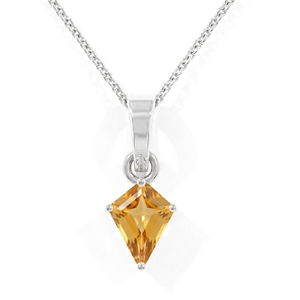 Collar con Colgante de Plata de Ley con Forma de Corazón y Cadena de Piedras, Joyería de Moda para Mujer, Cristal Geométrico de Lujo, para Aniversario de Bodas - Product Image 1