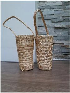 ที่ใส่ขวดน้ำผักตบชวาเป็นมิตรกับสิ่งแวดล้อมพร้อมด้ามจับที่วางขวดไวน์ทำมือแบบแบน - Product Image 4