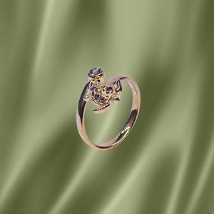 Bague classique pour femme en argent sterling 925 plaqué or avec saphir bleu et tourmaline multicolore, idéale pour les mariages - Product Image 6