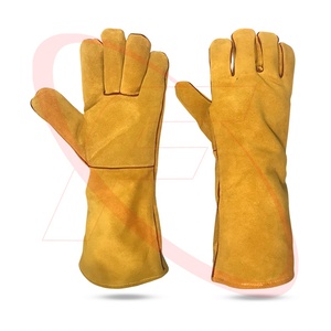 Gants de travail en cuir de vachette fendu les plus vendus Nouveaux gants de sécurité de soudage par bâton en gros pour une utilisation quotidienne en plein air du Pakistan - Product Image 1