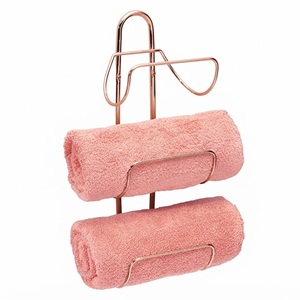 Modern Wall Mounted Bathroom Towel <b>Rack</b> Holder 3 Tier Metal Organizer For Rolled Bath Towels & Washcloths Space Saving Vertical - Product Image 6