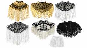 เสื้อคลุมผู้หญิง Ellora ปักลายด้วยมือ ผ้าไนลอน สำหรับผู้ใหญ่ หรูหรา สำหรับงานกลางคืน ผ้าคลุมไหล่เจ้าสาว ผ้าทูลล์บางเบา แฟชั่นชั้นสูง - Product Image 2
