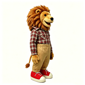 Marionnette de lion pleine grandeur, Marionnette de lion ventriloque, Jouet marionnette de lion souple, Marionnette de lion en peluche - Product Image 1