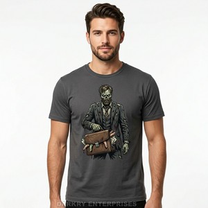 T-shirt graphique personnalisé pour homme, gris, style vieilli, imprimé sérigraphié, streetwear, fabricant de t-shirts tendance - Product Image 4