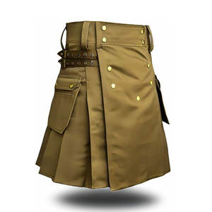 Kilt Color Caqui para Hombre - Kilt Híbrido Utilitario Escocés Moderno con Bolsillos Tipo Cargo 2026 - Product Image 1