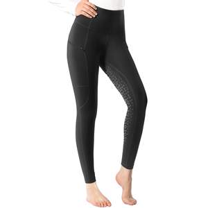 Jodhpurs à empiècements aux genoux, leggings d'équitation à assise intégrale en silicone, pantalons d'équitation respirants, culottes de sport modernes pour femmes, jodhpurs et culottes d'équitation - Product Image 1