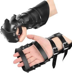 Fabricante Confiable de Guantes Medievales de Cuero con Construcción de Acero Auténtico para Disfraces de Caballero y Coleccionistas - Product Image 1