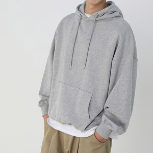 Sweat à capuche unisexe surdimensionné de style hiver OEM, de haute qualité, en molleton 100% coton épais, délavé, brodé - Product Image 1