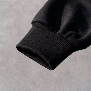 Sweat-shirt à capuche en molleton écologique noir pour homme, style décontracté streetwear, à enfiler - Product Image 5