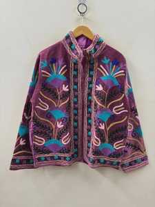 Fancy Handcrafted Suzani Velvet <b>Jacket</b> Floral Elephant Embroidery Style For Unisex Boho <b>Hippie</b> coat Indian Wholesaler Of <b>Jacket</b> - Product Image 5