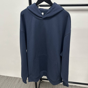Sweat à capuche personnalisé pour homme, coupe classique, en molleton bouclette, décontracté, pour l'hiver, avec poches, tricoté, 100% coton, couleur unie numérique, marron, noir - Product Image 3