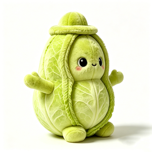 Juguete de peluche de repollo, juguete de peluche de repollo suave y abrazable, lindo juguete de peluche de repollo, animal de peluche de verdura regordeta con hojas suaves - Product Image 4
