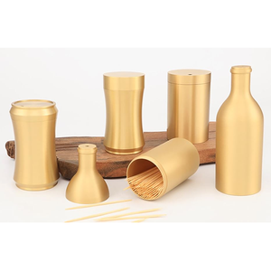 Porta Palillos de Latón con Acabado Dorado, Adornos Decorativos para Hoteles y Restaurantes, Porta Incienso de Latón - Product Image 6