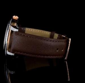 Men's Skeleton Moissanite Alloy Fashion Luxury Fully Automatic Classic <b>Watch</b> Leather Strap Quartz Movement Glass Dial Window - Product Image 3