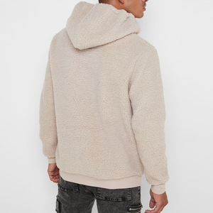 Men's Hooded Fleece Sweatshirt Solid Color Regular Fit Winter Casual Wear Anti-Pilling Knitted Polyester - Product Image 2