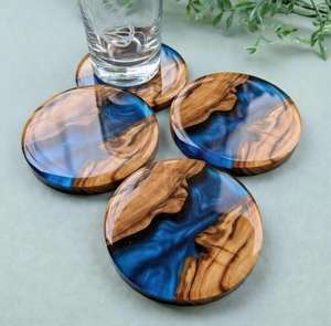 Luxury <b>Square</b> Eco-Friendly Resin Ocean Coaster - Product Image 1