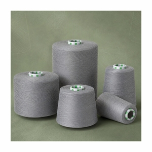 Fil à coudre 100% coton, filé à anneaux, gris, absorbant l'humidité, de qualité supérieure, fabriqué en Inde. - Product Image 3