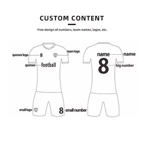 Ensemble de maillots de football personnalisés de haute qualité, légers, respirants, 100% polyester, uniforme de football américain, kit OEM, short d'équipe imprimé - Product Image 2