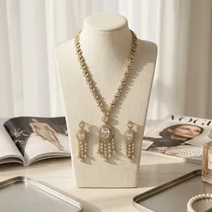 Conjunto de Collar y Pendientes de Ónix Vintage con Flor de Circonio y Gota de Agua, Joyería de Boda para Mujer con Diseño Marquise - Product Image 3