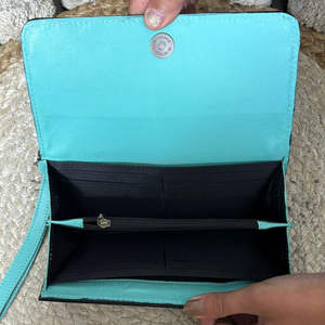 Portefeuille long pour femme 2026, design floral ciselé, en cuir véritable à carreaux, avec pochette à main détachable et protection RFID, par un grand créateur - Product Image 6