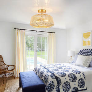 โคมไฟติดเพดานหวายแบบกึ่งฝัง DreamCraft เวียดนาม สำหรับตกแต่งบ้าน - Product Image 4