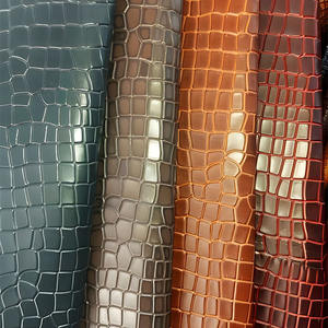 Cuir synthétique texturé imprimé Illustrious Scutate pour la confection de sacs à main, ceintures, chaussures de luxe et projets de maroquinerie DIY – Un chef-d'œuvre - Product Image 1