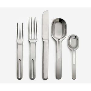 Metal <b>Long</b> Chopstick Design Handle Stainless Steel Amazing Silver plated Silverware spoon fork and <b>Knife</b> Cutlery set - Product Image 4