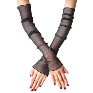 Manchons de protection UV unisexes tendance pour l'été, légers et respirants, 100 % polyester, avec manches en dentelle, pour activités de plein air - Product Image 3