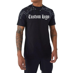 เสื้อยืดผู้ชายประดับเพชรเทียม พรีเมียม ลายกราฟิกวิบวับ สวมใส่สบาย เนื้อผ้านุ่ม สไตล์สตรีทแวร์ เหมาะสำหรับงานปาร์ตี้ แฟชั่นลำลอง และกิจกรรมกลางแจ้ง - Product Image 1