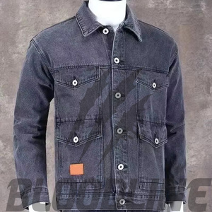 BLOODLINE INTERNATIONAL Women's Denim <b>Trucker</b> <b>Jacket</b> Full Sleeve Button Collar Washed Solid Blue Cotton Winter Regular Fit Patch - Product Image 3