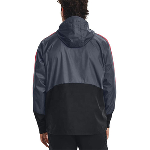 Veste coupe-vent imperméable respirante à capuche pour l'extérieur avec logo frontal, légère, pour l'hiver - Product Image 4